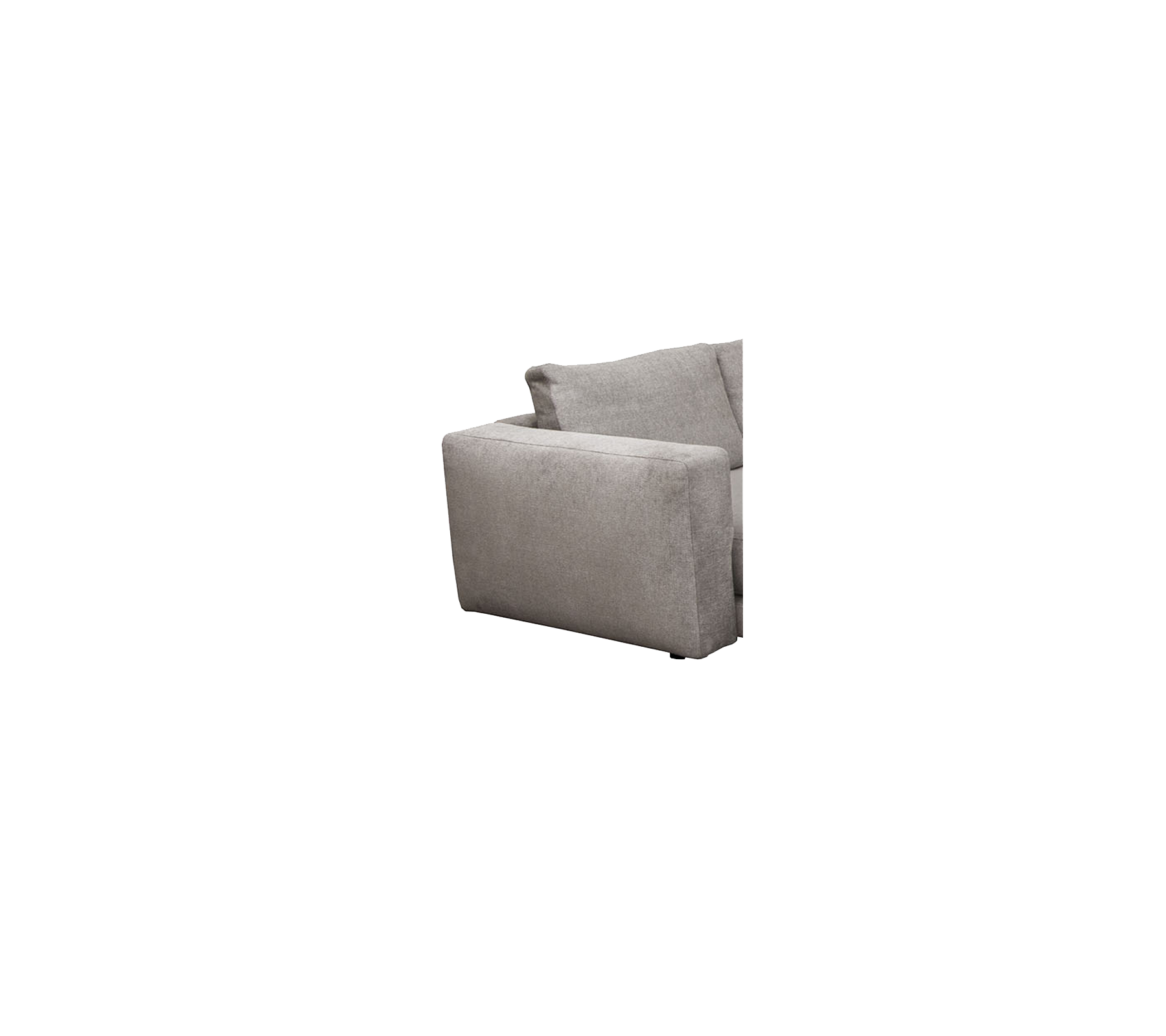 Lichtgrijze fauteuil met een minimalistisch ontwerp, met een zacht zit- en rugvlak voor comfort en stijl. Ideaal voor moderne interieurs.