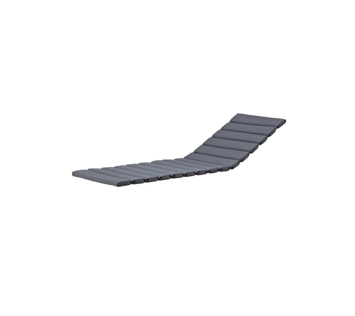 Een slanke, moderne loungestoel met een golvende vormgeving en een textuurverf in een stijlvolle donkere kleur.