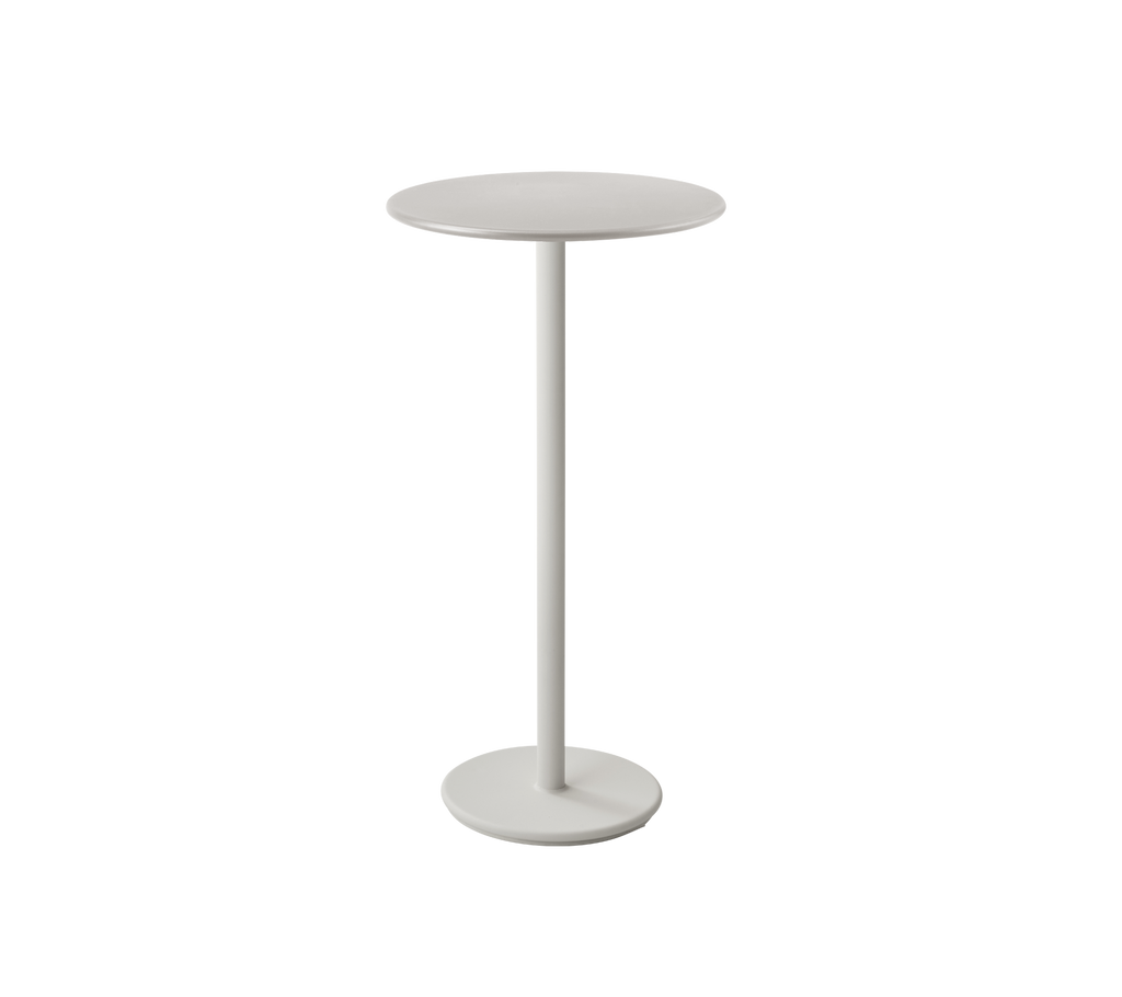 Modern zandkleurige tafel met een minimalistisch ontwerp.