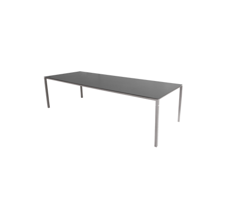 Een sleek, modern tafel met een vlak oppervlak en stevige poten, ontworpen voor veelzijdig gebruik in verschillende settings.