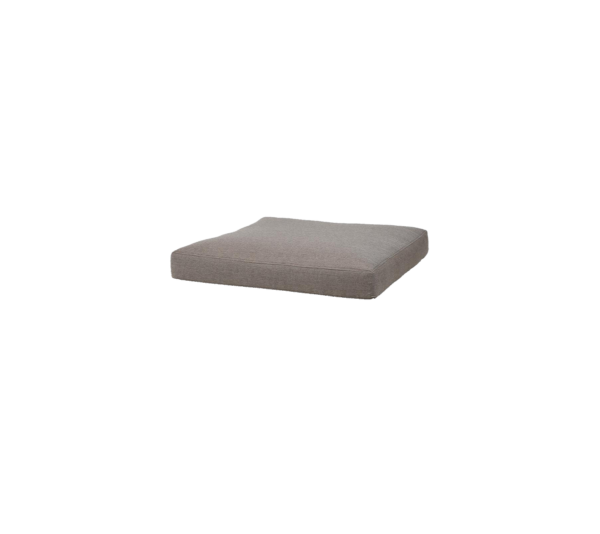 Grijs rechthoekig kussen met een vlakke oppervlakte, geschikt voor verschillende zitopstellingen of als decoratieve accessoire.