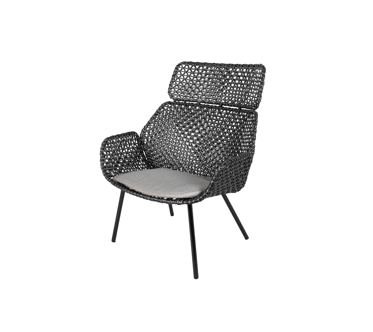 Stijlvolle fauteuil met een geweven ontwerp, met een luxe zitkussen en een moderne silhouet. Perfect om elke ruimte te verfraaien.
