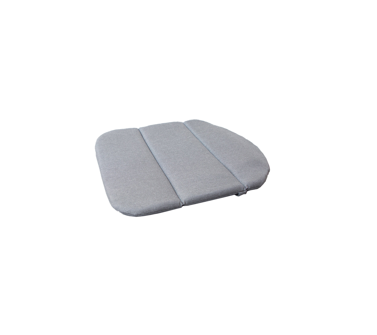 Grijze zitkussen met drie duidelijke secties voor extra comfort en ondersteuning. Ideaal voor het verbeteren van de zitervaring.