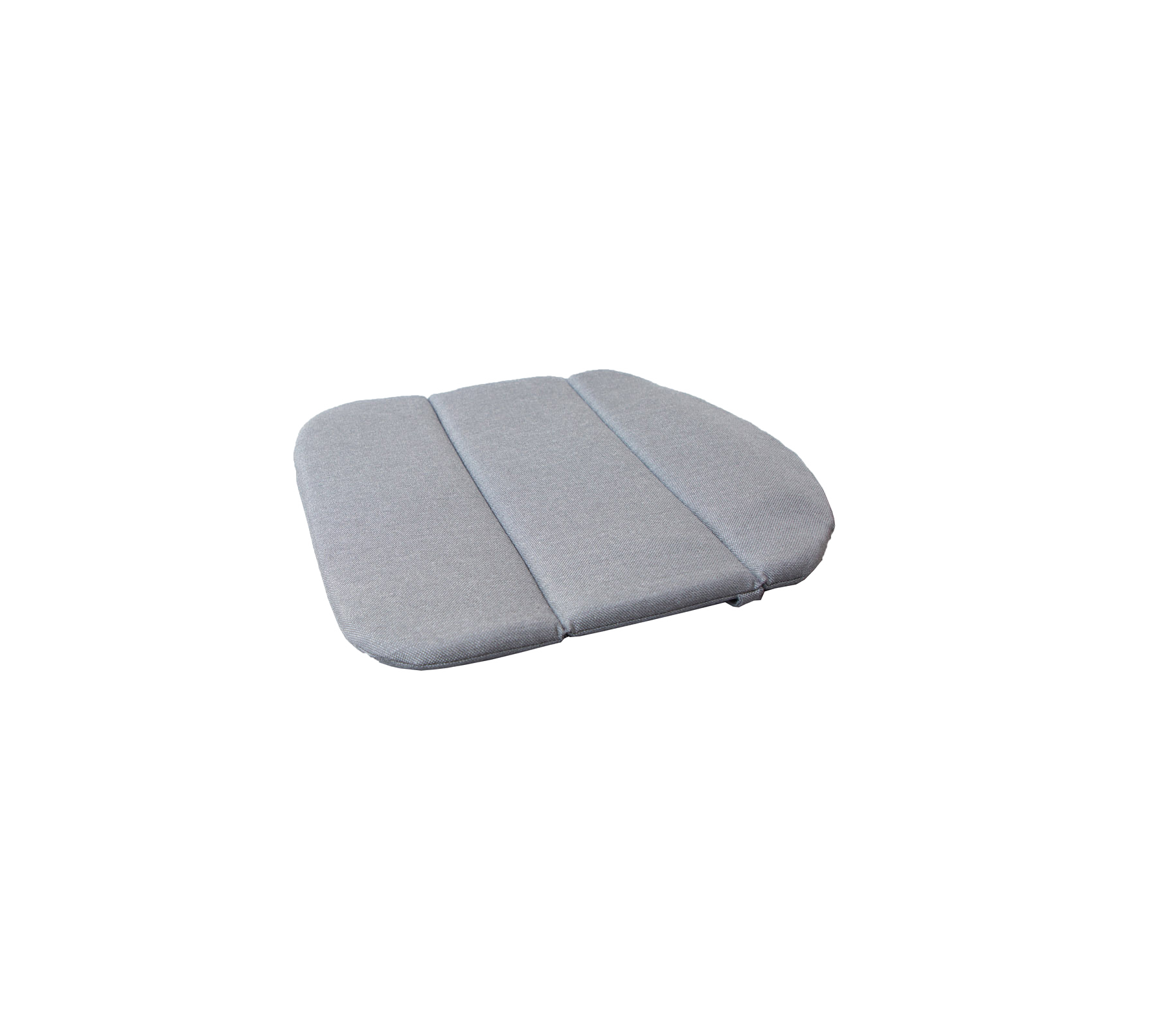 Grijze zitkussen met drie duidelijke secties voor extra comfort en ondersteuning. Ideaal voor het verbeteren van de zitervaring.