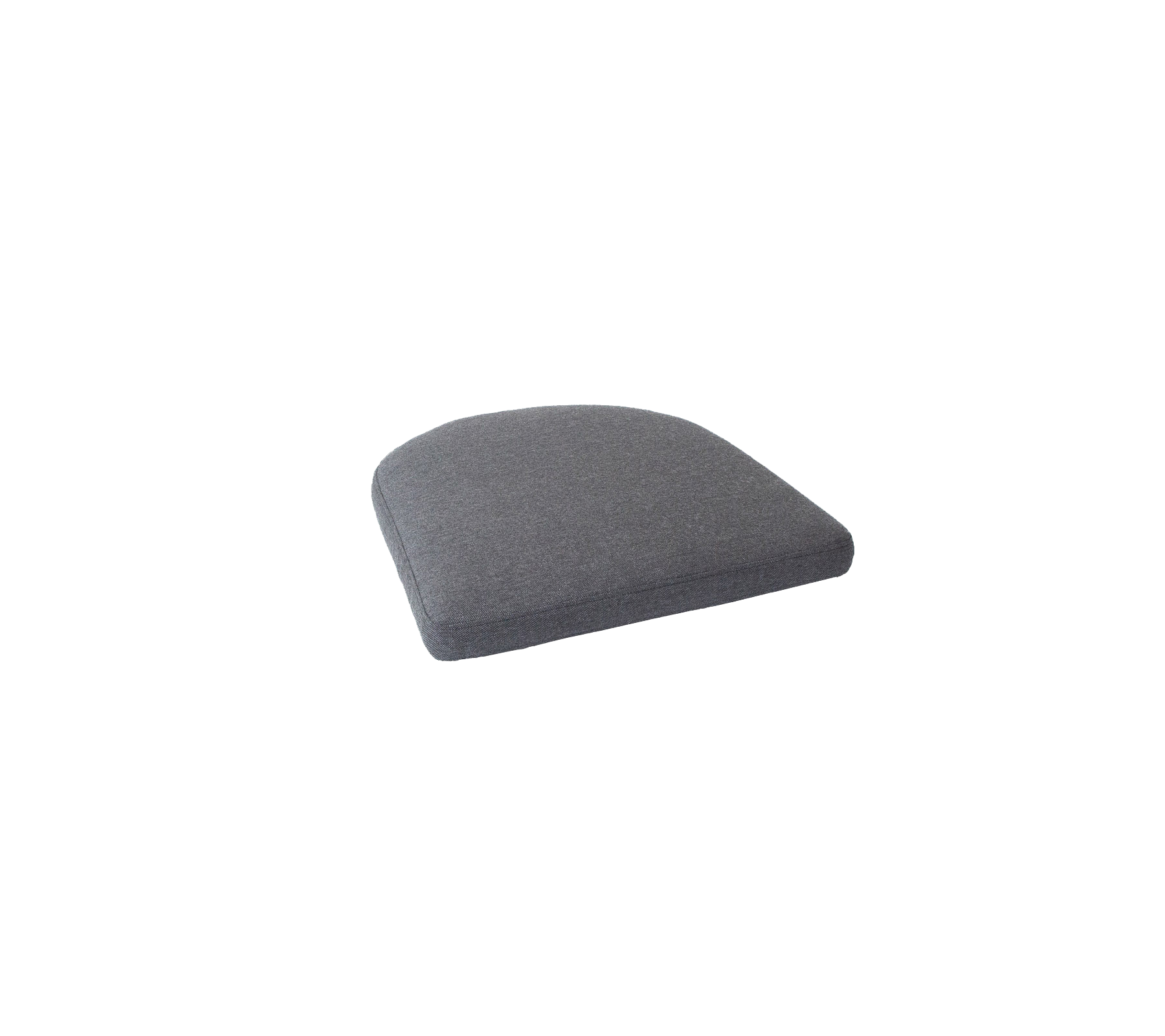 Grijze kussen met een gebogen vorm, ontworpen voor comfort en ondersteuning bij zittoepassingen.