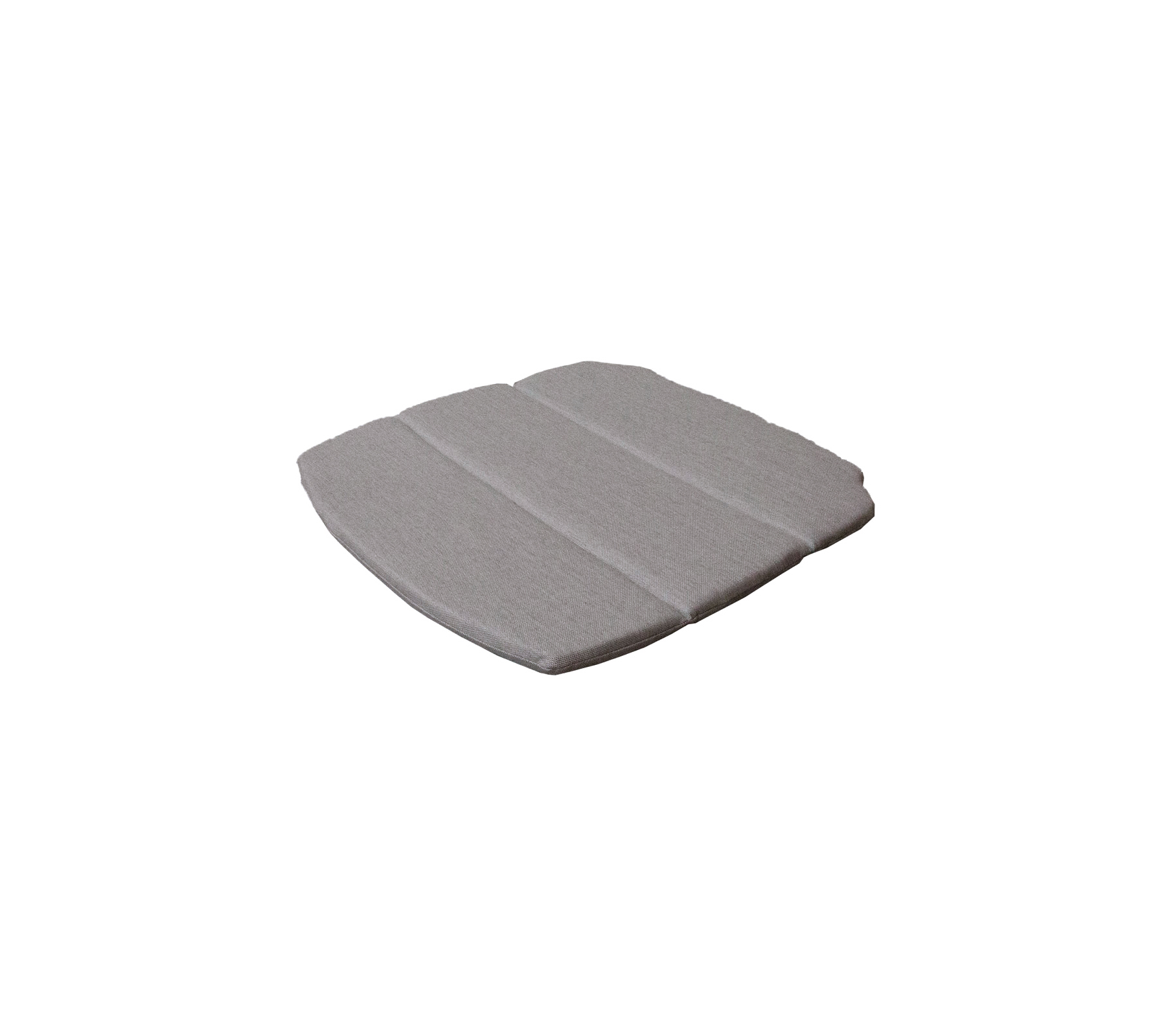 Grijze kussen met een gestructureerd ontwerp, met drie verschillende secties voor extra comfort.