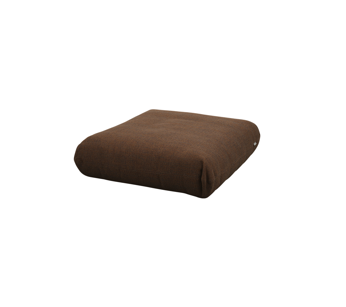 Bruin, vierkant kussen met een zachte, textiele structuur, ideaal voor comfort en decoratief gebruik.