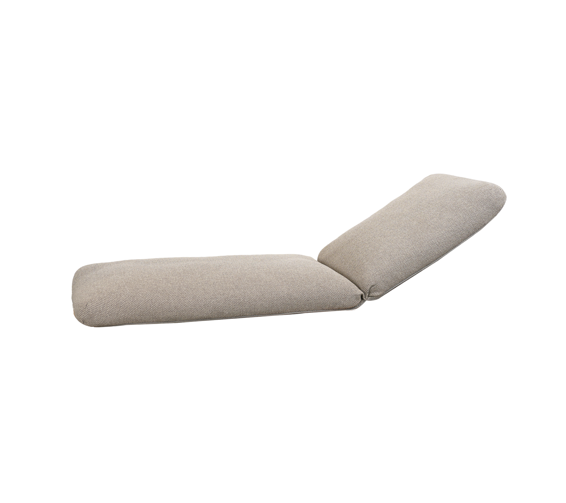 Lichtbruin kussen met een gekanteld ontwerp.