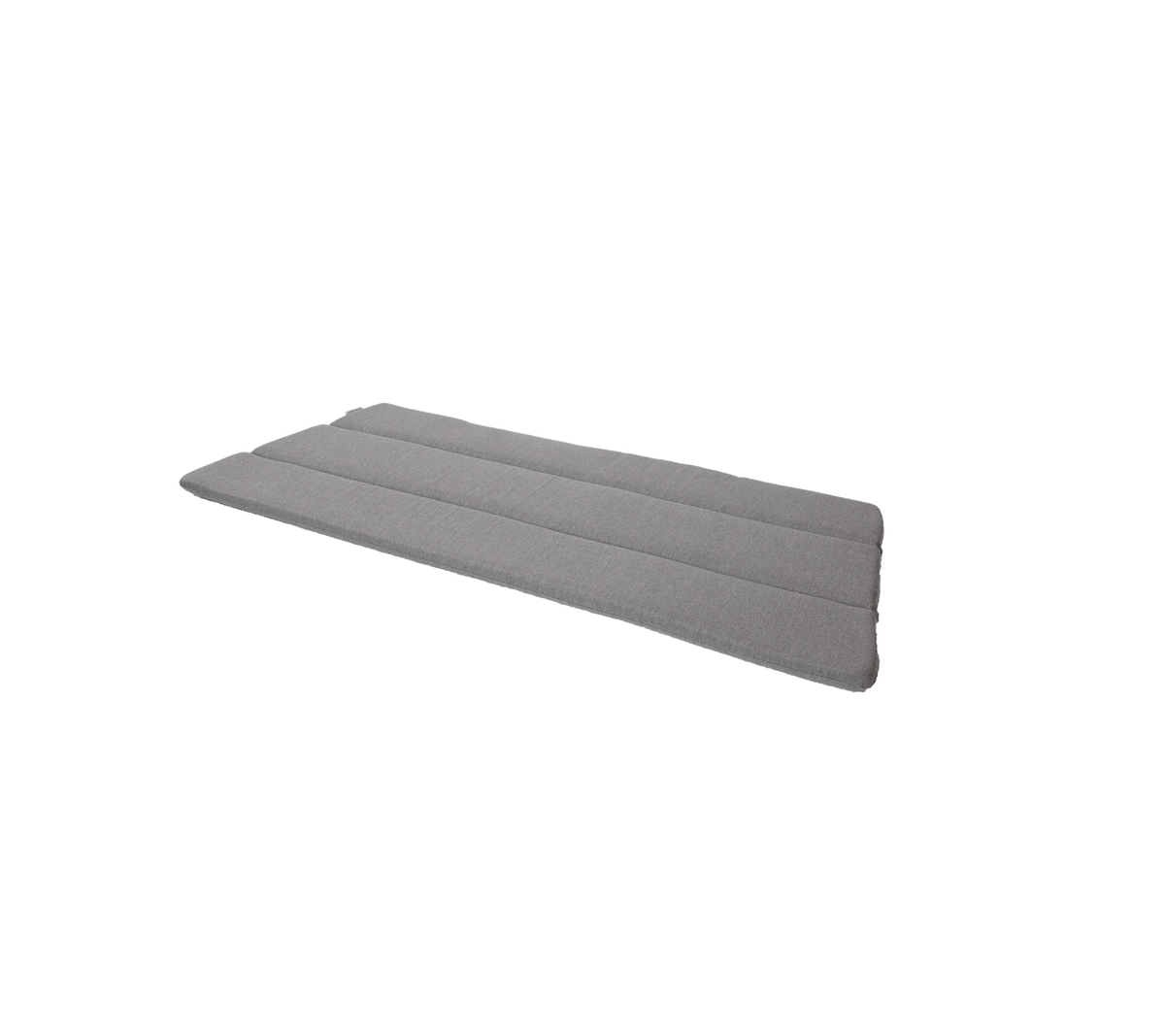 Grijze gevoerde mat met een slank, minimalistisch ontwerp met drie horizontale secties. Ideaal voor comfort en ondersteuning.