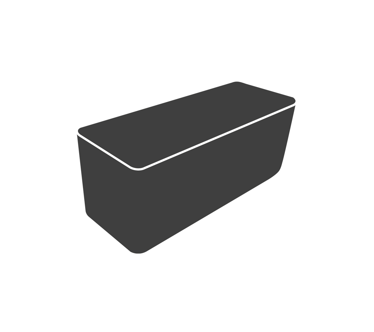 Een slanke, donkere container met een deksel, geschikt voor opslag of organisatie.