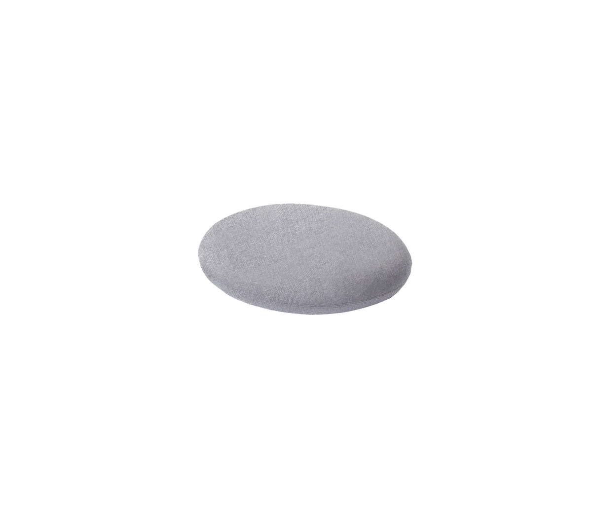 Een glad, ovaalvormig grijs object, dat lijkt op een zacht kussen of pad, ontworpen voor verschillende toepassingen.