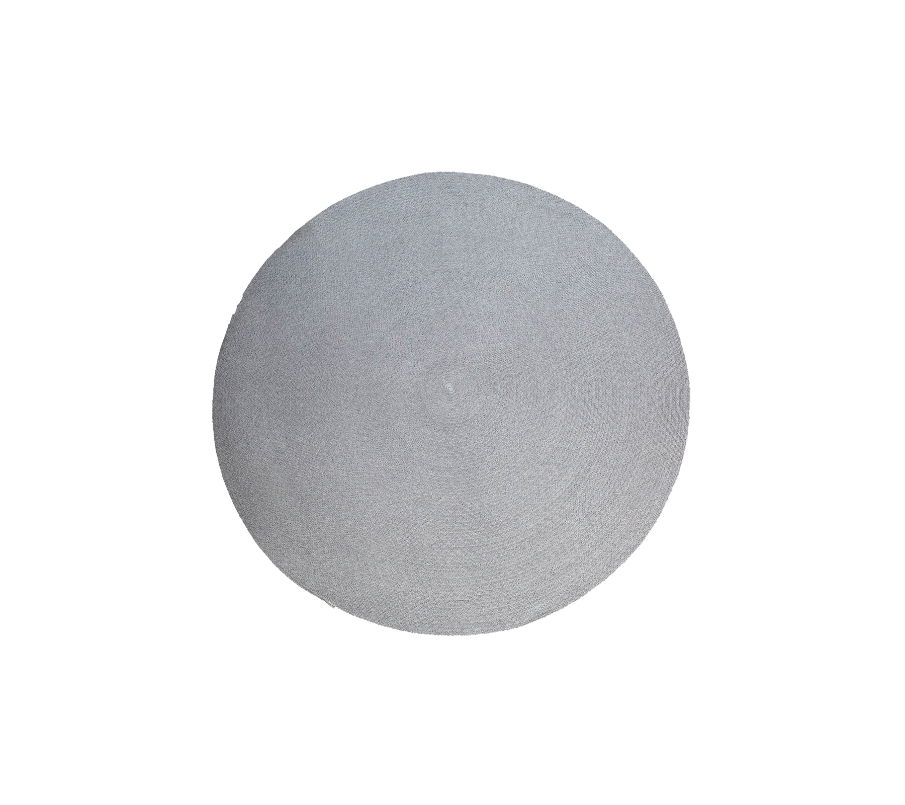 Dot buitenkleed, 140 cm diameter, multikleur met een zwirlenpatroon, gemaakt van Cane-line Soft Rope. Eenvoudig en elegant plat geweven ontwerp voor buitenruimtes.