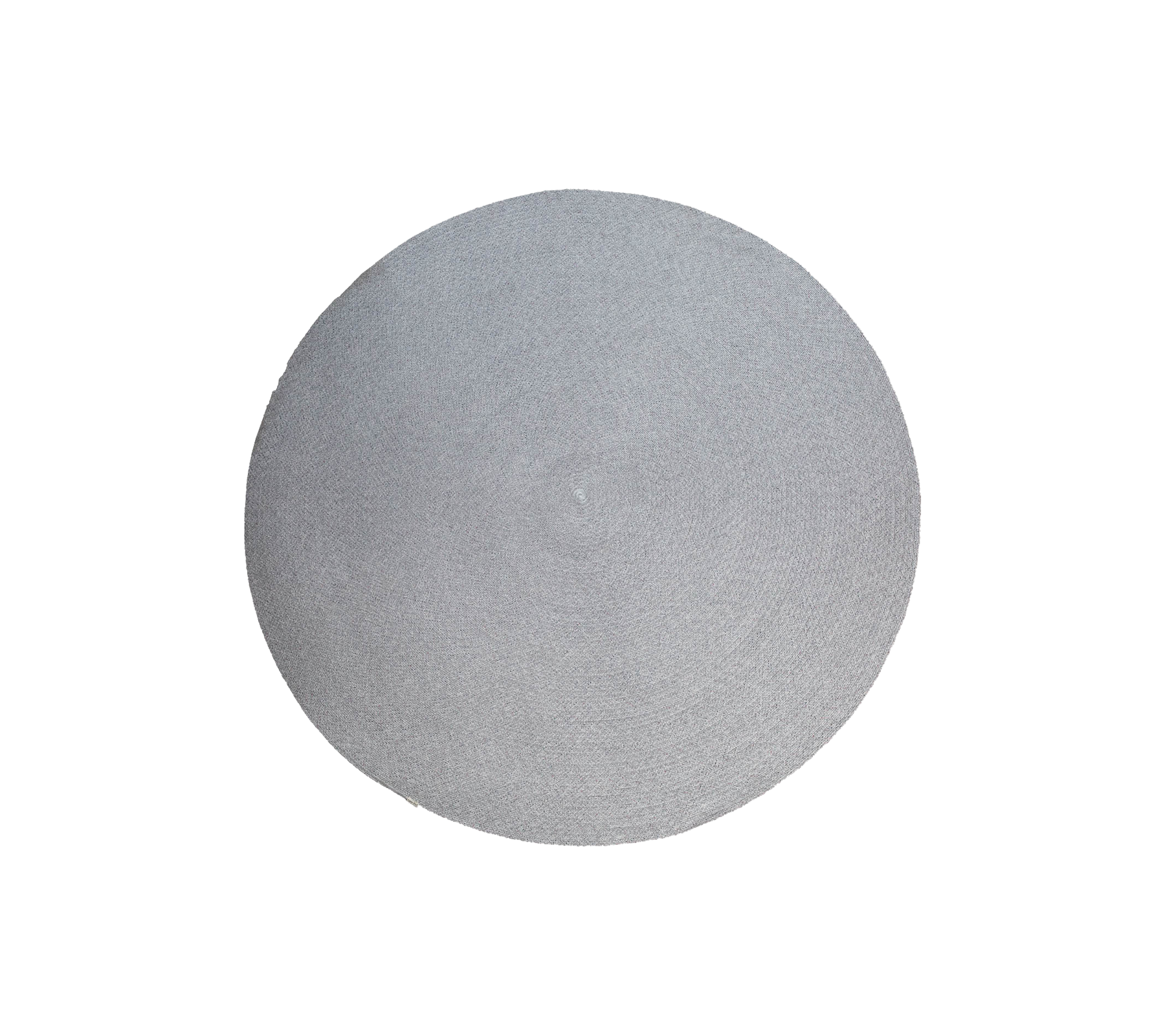  stip outdoor tapijt, 200 cm in diameter, meerkleurig met een spiraalpatroon, gemaakt van Cane-line Soft Rope. Eenvoudig en elegant platte weefontwerp.