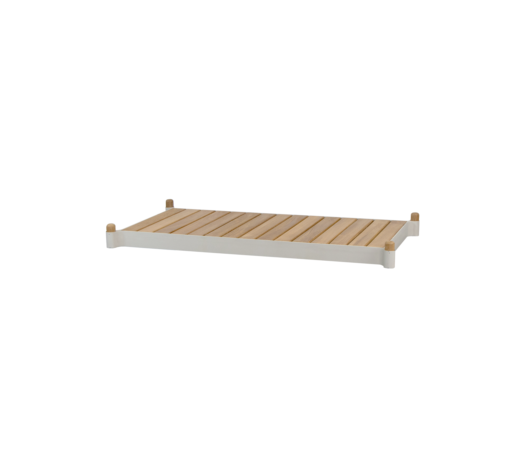 Een lattenhouten plank met gladde randen en lichtkleurig hout, dat een minimalistisch ontwerp biedt dat geschikt is voor verschillende toepassingen.