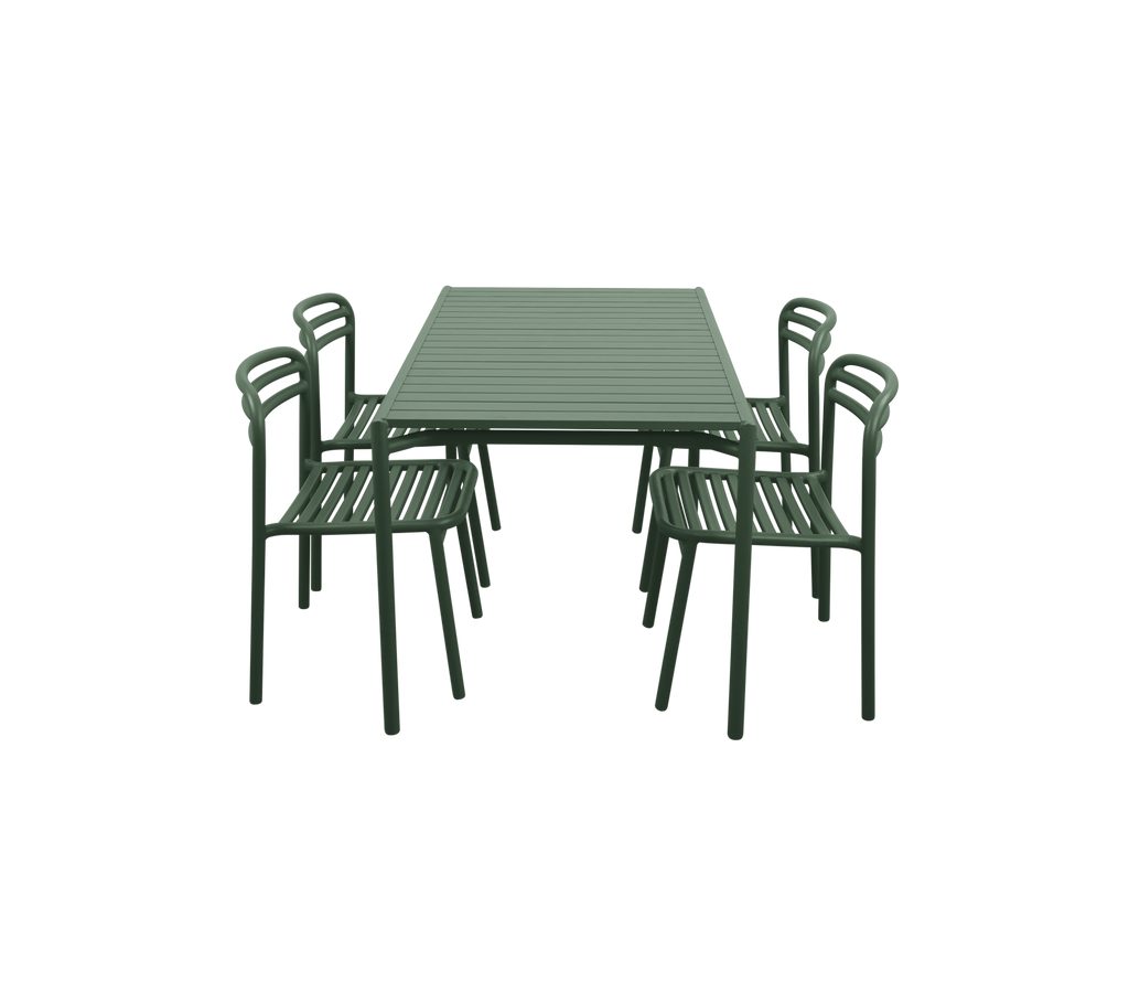 Bliss Rechthoekige Eettafel incl. 4 Bliss Stoelen