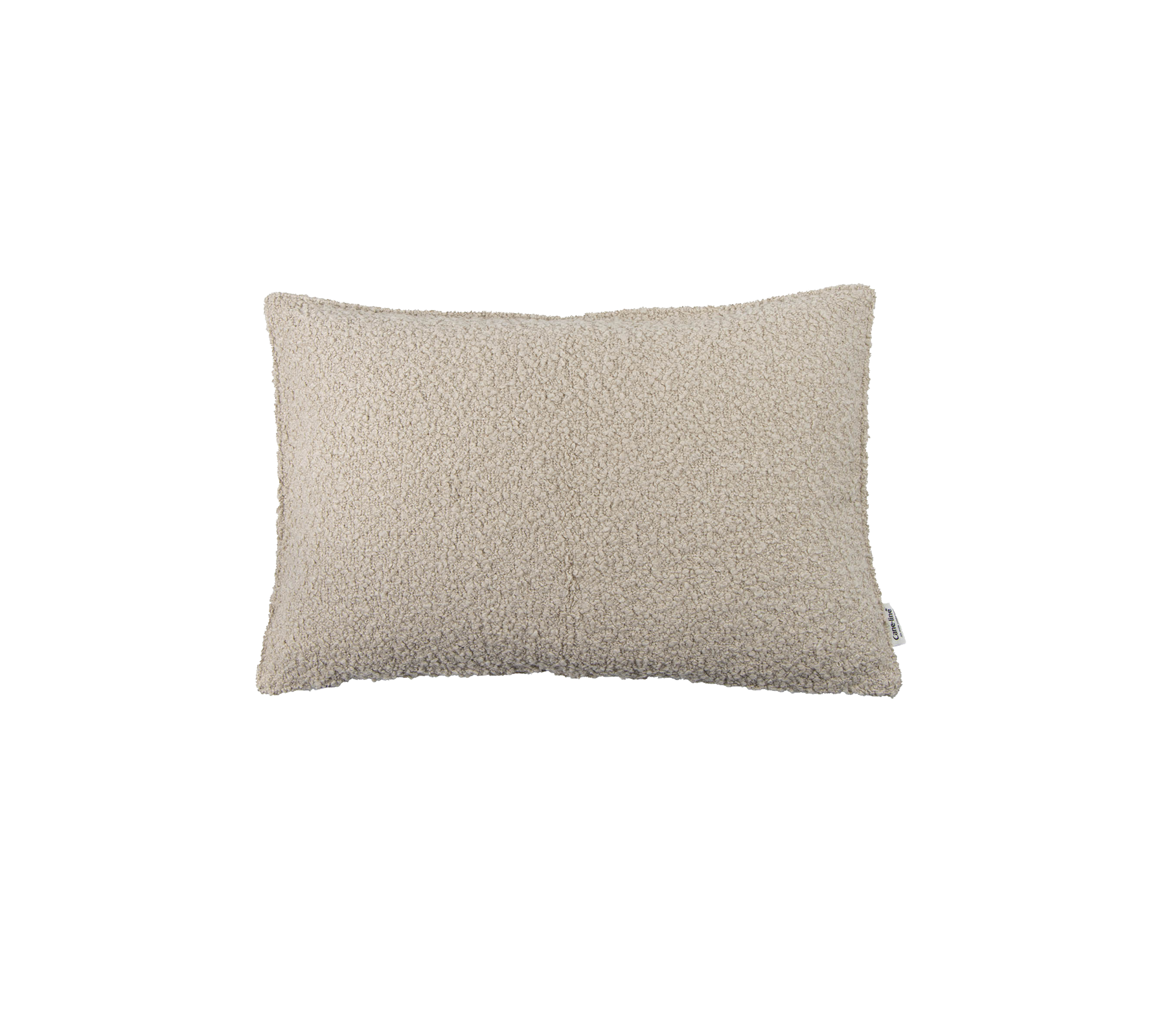 Rechthoekig kussen in een zachte beige stof, dat een vleugje comfort en stijl toevoegt aan elke omgeving.