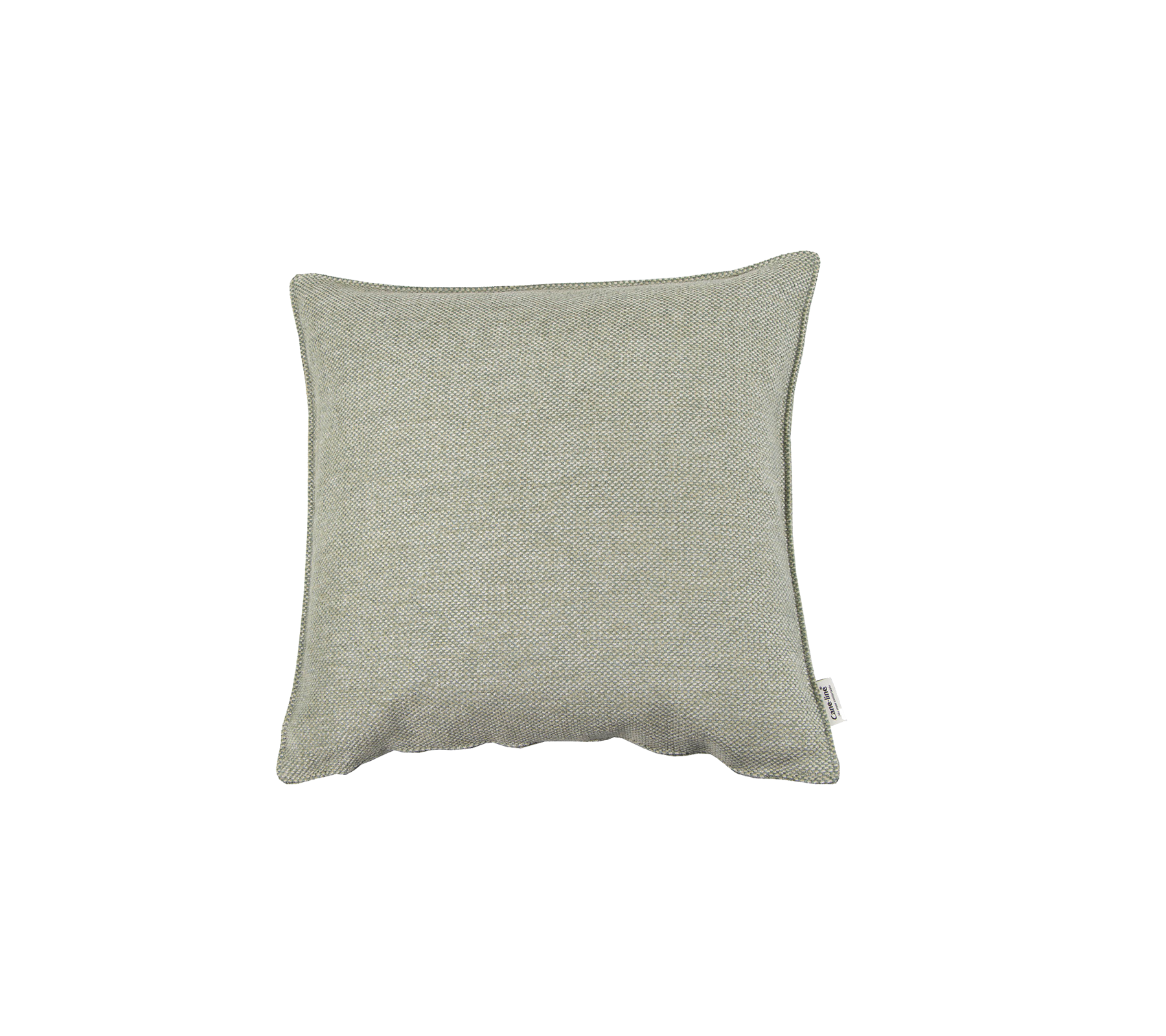 Zacht vierkant kussen in een lichtgrijze stof, perfect om comfort en stijl aan elke ruimte toe te voegen.