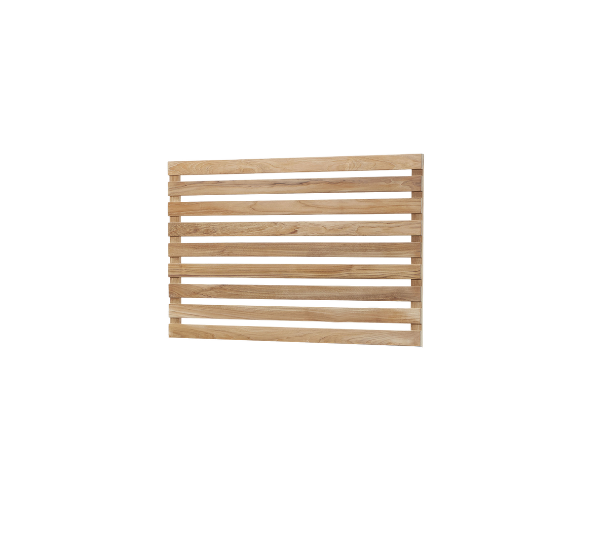 Een houten lattenpaneel met horizontale balken, dat een natuurlijke afwerking en een eenvoudig ontwerp toont, geschikt voor verschillende toepassingen.